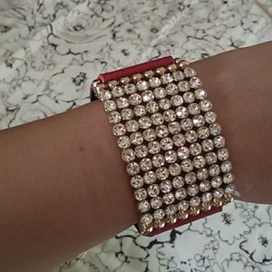 Red leather Crystal